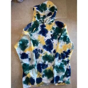 VANS Hoodie Tie Dye Size Large Yellow Green Blue “Off The Wall”
